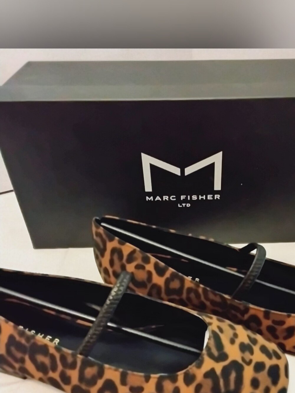 New Marc Fisher LTD Urella3 Leopard Print Flats Size 8.5